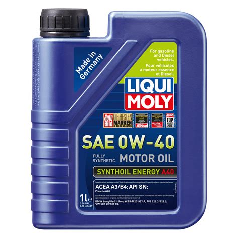 Liqui Moly® 2049 Synthoil Energy Sae 0w 40 Synthetic Motor Oil 1 Liter