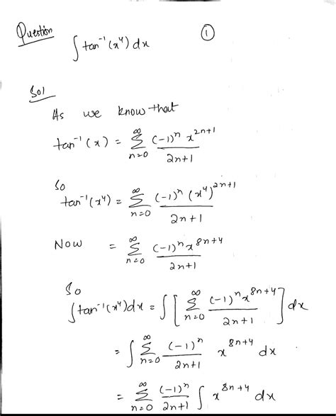 Solved Evaluate The Indefinite Integral As An Infinite Series