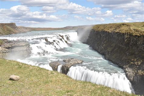 The Big Gullfoss Waterfall Near Reykjavik At The Golden Circle In