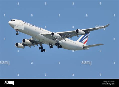 Final Approach Air France Airbus A380 Landing Stock Photo Alamy