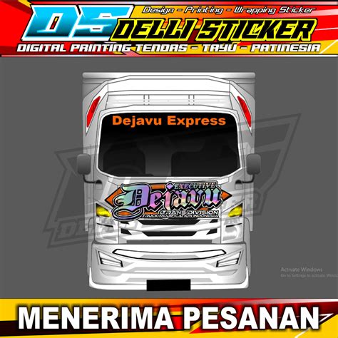 Jual Stiker Hologram Cutting Kabin Depan Truk Isuzu Giga Dejavu