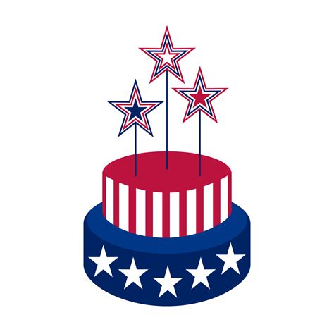 The 4th Of July Clipart Element Cake USA Independence Day Red And