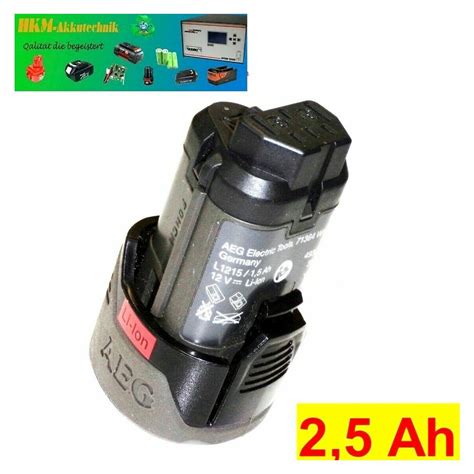 Original AEG Akku L1215 - 12 V Li mit 2,5 Ah 2500 mAh --4932399988, 34,70