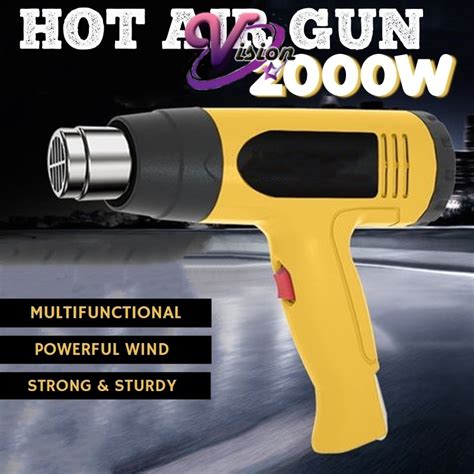Hot Air Heat Gun 2000W Blower Shrink Gun Adjustable Heavy Duty Type Multipurpose Professional