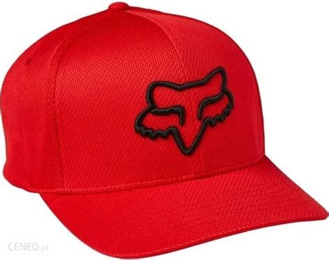 Odzież motocyklowa Fox Lithotype Flexfit 2 0 Hat Flame Red Czapka