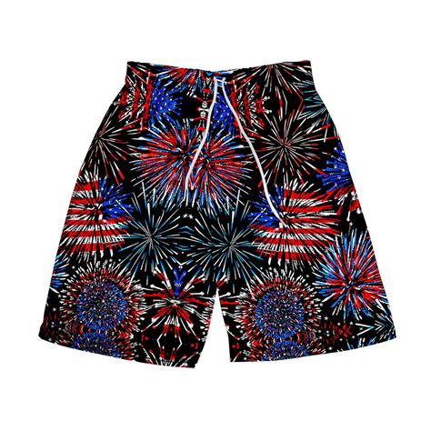 Pzocapte Fourth Of July Board Shorts Men Mens Mens Swim Trunks