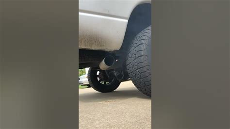 03 07 5 9 Cummins Diamond Eye 4” Exhaust With Muffler Youtube