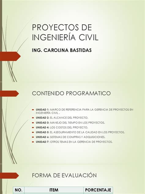 Proyectos de Ingeniería Civil | PDF | Gestión de proyectos | Calidad ...