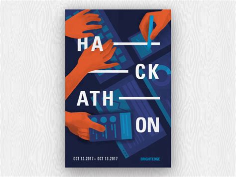 Hackathon poster by Crystal Lin on Dribbble