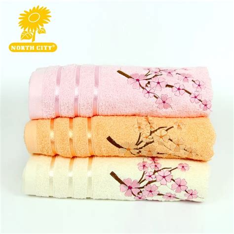 2016 new arrival one piece comfortable rectangle washing face towels floral embroidered cotton ...