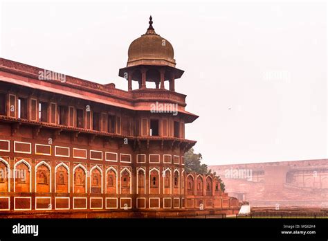 Jahangir Palace At The Red Fort Of Agra India Unesco World Heritage