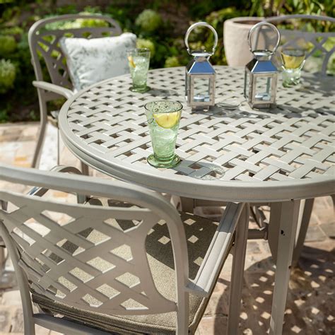 Berkeley Aluminium Garden Dining Set Maize Seater Round Ruxley