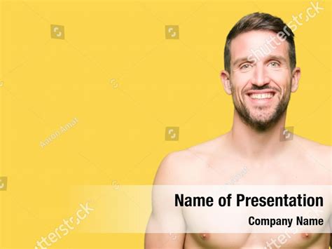 Lifestyles Muscular Portrait Shirtless Powerpoint Template Lifestyles