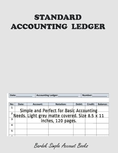 Accounting Ledger: Simple and Perfect for Basic Accounting Needs. Light ...