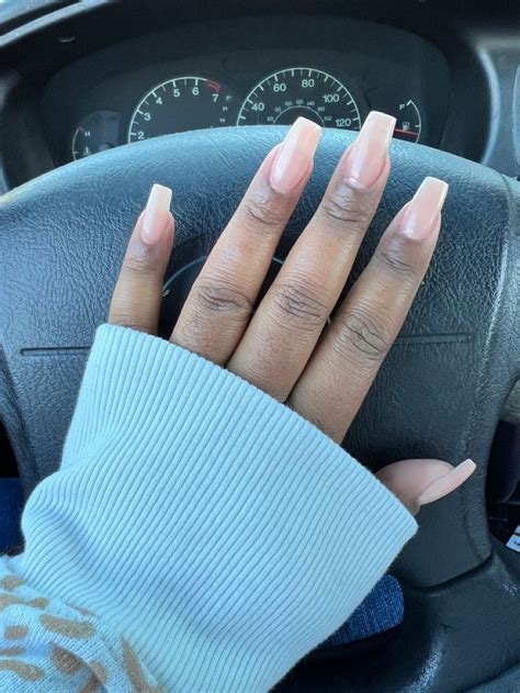 Nude Acrylic Nails Coffin Nails Designs Acrylic Nails Nail Art At Home