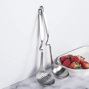 Amazon Imeea Hot Pot Ladle Set Slotted Spoons For Cooking Sus Stainless Steel Soup