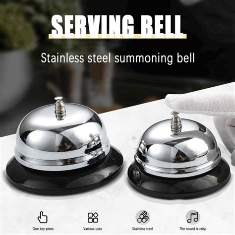 【presale】call Bell Front Desk Silver Metal Anti Rust Ringing Service