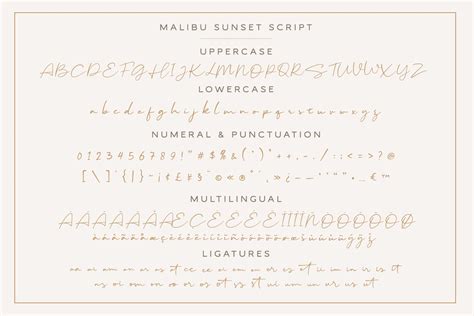 Malibu Sunset A Beautiful Font Duo Design Cuts