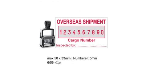 Heavy Duty Self Inking Numberer Stamp 10 Digit 55510 PL 56x33mm 5mm