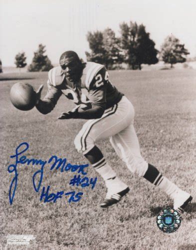 Lenny Moore Autographed Memorabilia Signed Photo Jersey