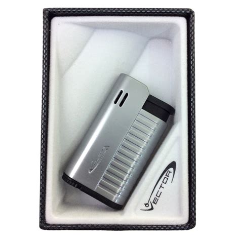 VECTOR HAMMER 1C CHROME SATIN TORCH LIGHTER