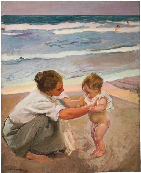 Joaqu N Sorolla Y Bastida By The Seashore Valencia Oil On