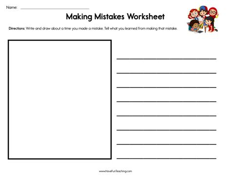 Making Mistakes Worksheet By Teach Simple