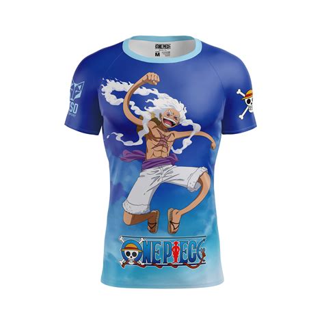 Short sleeve t-shirt men - One piece egghead luffy and the crew blue