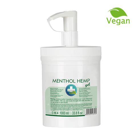 Menthol Hemp Gel Efecto Fr O L Gel Natural De C Amo Para Alivio Y