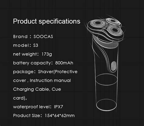 Купить Электробритва аккумуляторная мужская Xiaomi Soocas Electric ...