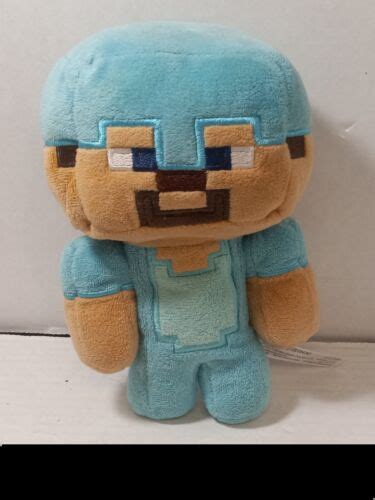 Jinx Minecraft Happy Explorer Blue Diamond Steve Plush Stuffed Toy 7” Mojang Ebay