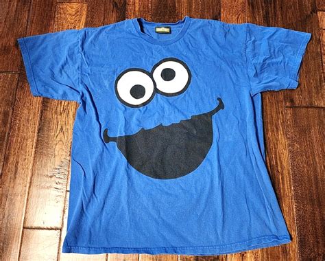 Cookie Monster Sesame Street T Shirt 100 Cotton Xl F Gem