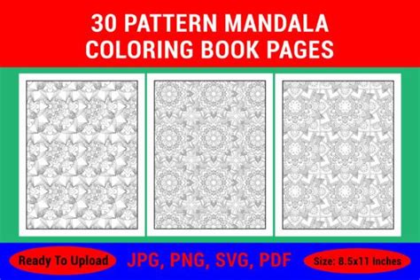 Pattern Mandala Coloring Book Pages Graphic By Mehedi Hassan