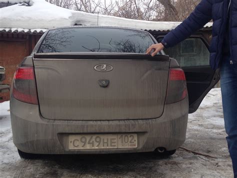 Лип-спойлер — Lada Гранта (1G), 1,6 л, 2014 года | тюнинг | DRIVE2