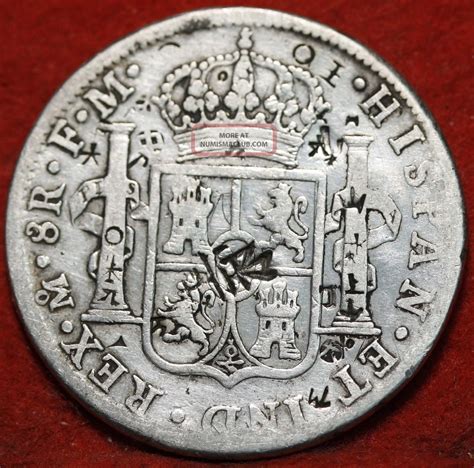 Circulated 1796 - Mo Mexico 8 Reales Silver Foreign Coin S/h