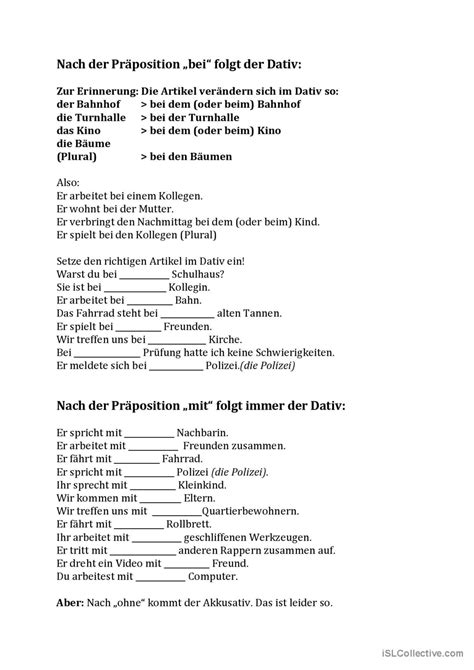 Präpositionen Im Dativ Und Akkusativ 6