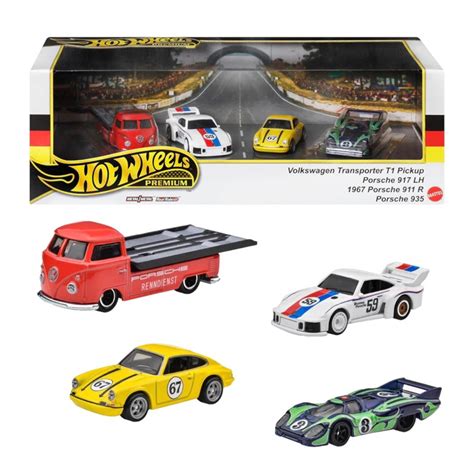 現貨 Hot Wheels Premium 風火輪 運輸車組 4件組 保時捷 Porsche 917 911 935 蝦皮購物