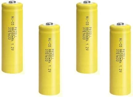 Amazon PKCELL 4 Pack AA 1 2V 300mAh NICD Rechargeable Button Top