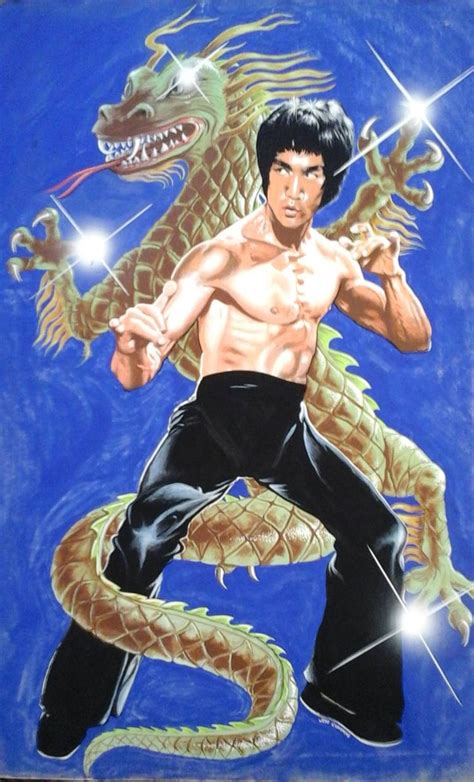 Bruce Lee Spirit Of The Dragon Painting By Jeff Cummins Saatchi Art