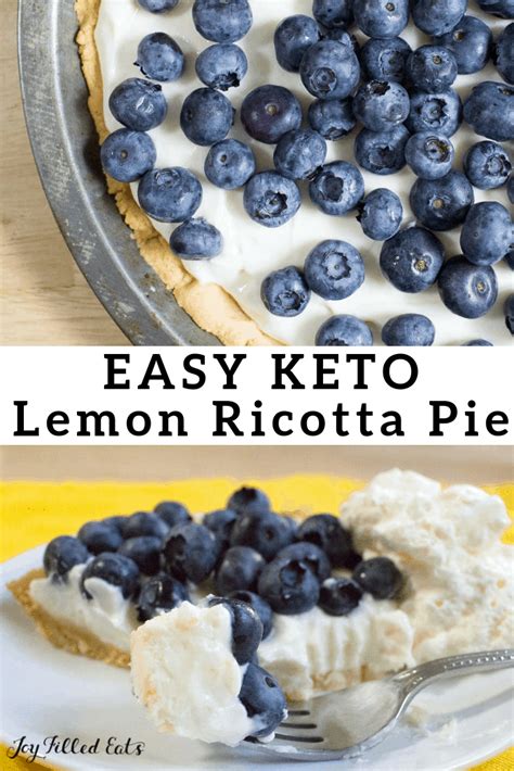 Lemon Ricotta Pie Keto Low Carb Grain Gluten Sugar Free THM S