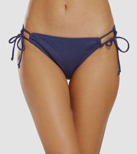 Hobie Women S Blue Tunnel Tie Hipster Bikini Bottoms Swimwear Size