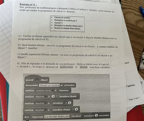 BONJOUR jai un dm à rendre je comprend pas cette exercice quelquun