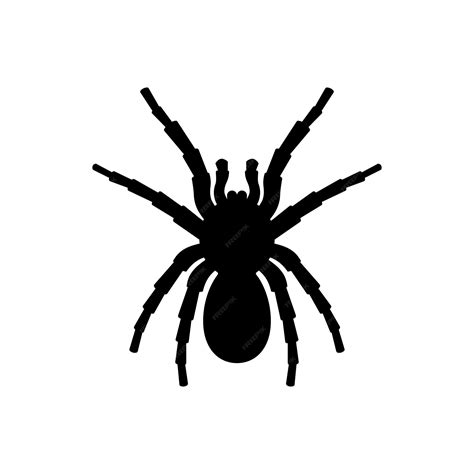 Premium Vector Black Silhouette Of Tarantula Spider