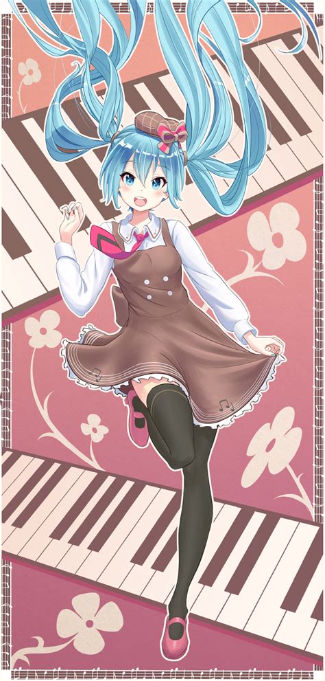 初音ミク Pianogirl 初音ミク Bibのイラスト Pixiv 初音ミク 可愛い アニメの女の子 イラスト