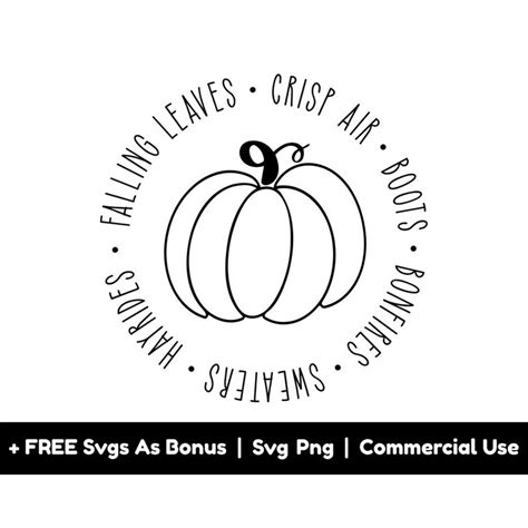 Pumpkins Svg Png Files, Falling Leaves Svg, Crisp Air Svg, B - Inspire ...