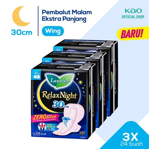 Jual Laurier Relax Night 30cm 24s Triplepack Shopee Indonesia