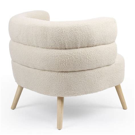 Fauteuil Design Bouclette Rondo Cm Beige