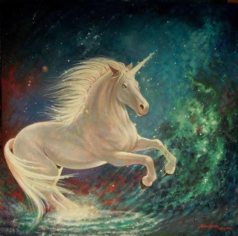 Cosmic Unicorn Painting by Silvia Duran