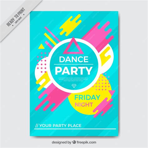 Free Vector Abstract Colorful Party Brochure