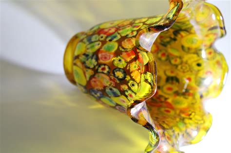 Vintage Millefiori Murano Glass Lamp Or Light Shade Hand Blown Art Glass